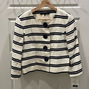 NWT Anne Klein Striped Jacket / Blazer - Size 8P